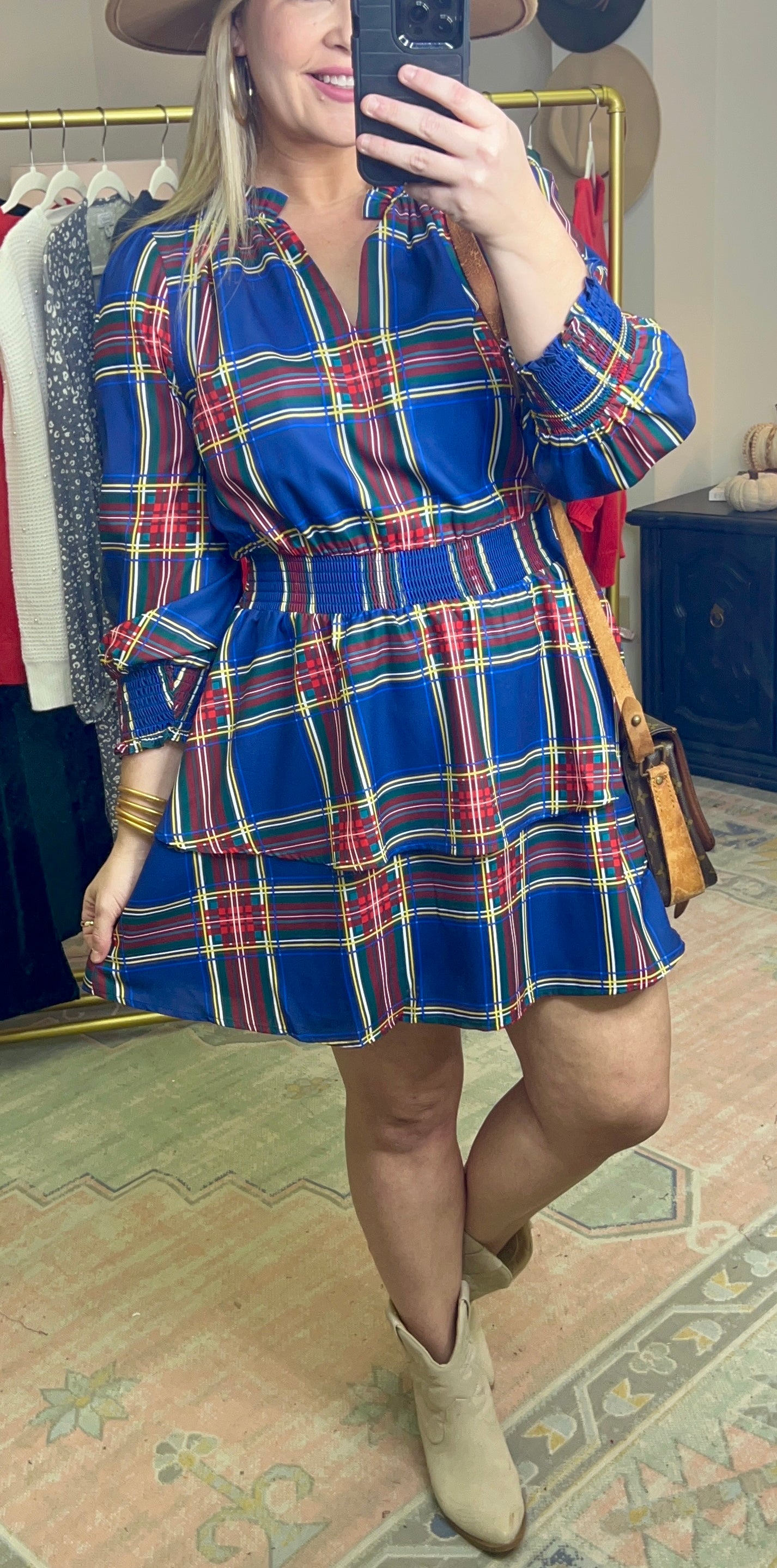 Clifton Tartan Plaid Ruffle Dress