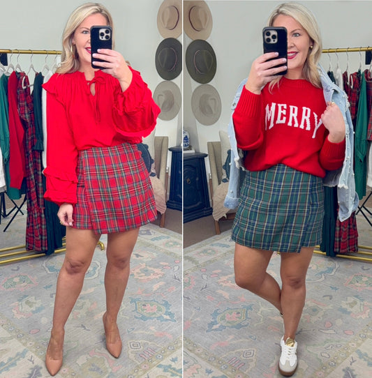 ENTRO: Plaid & Proper Tartan Skort