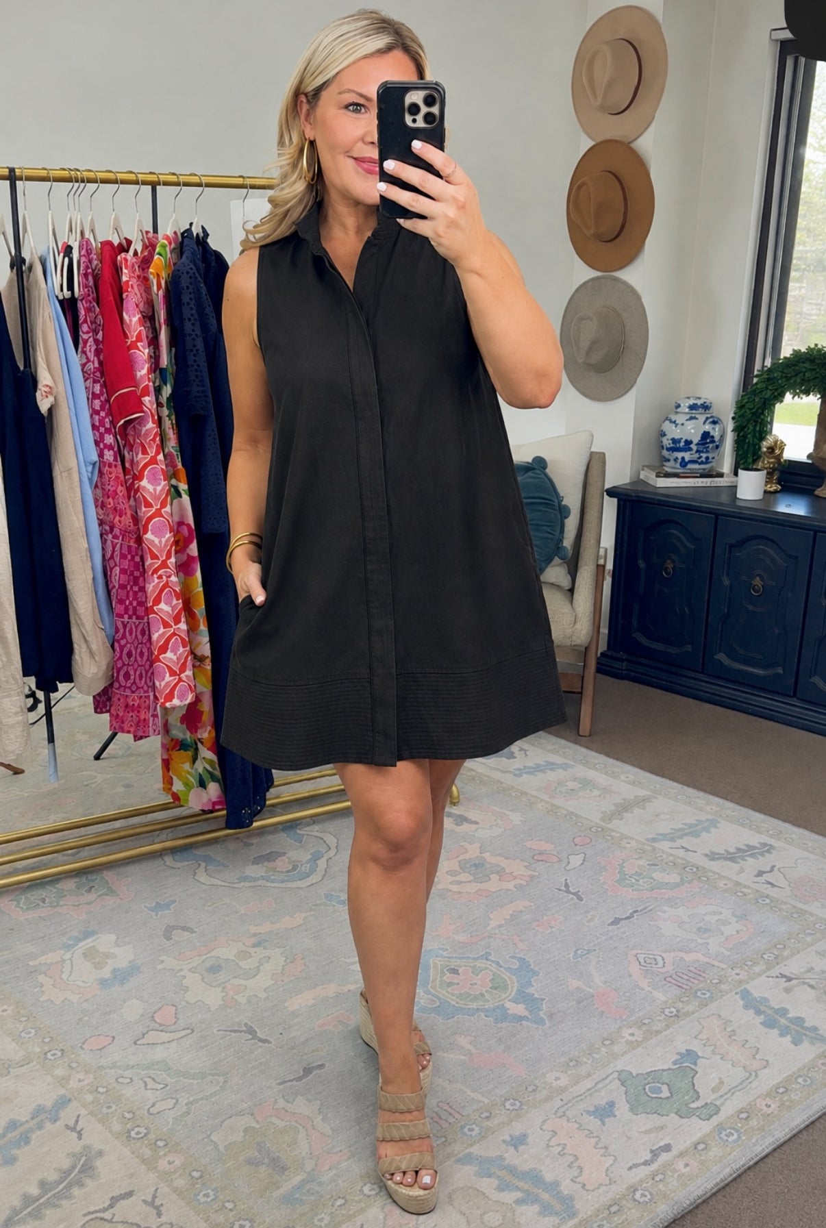 **MORE COLORS** ENTRO: Southern Standard Stand Collar Dress