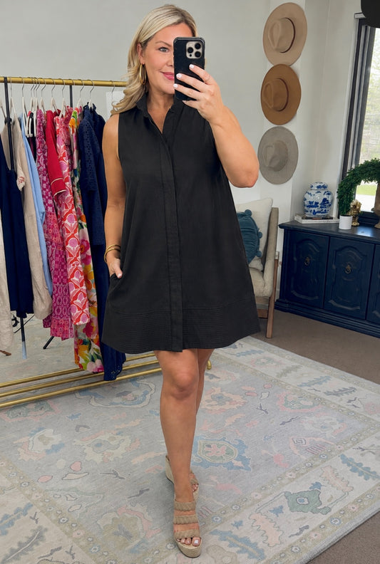 **MORE COLORS** ENTRO: Southern Standard Stand Collar Dress