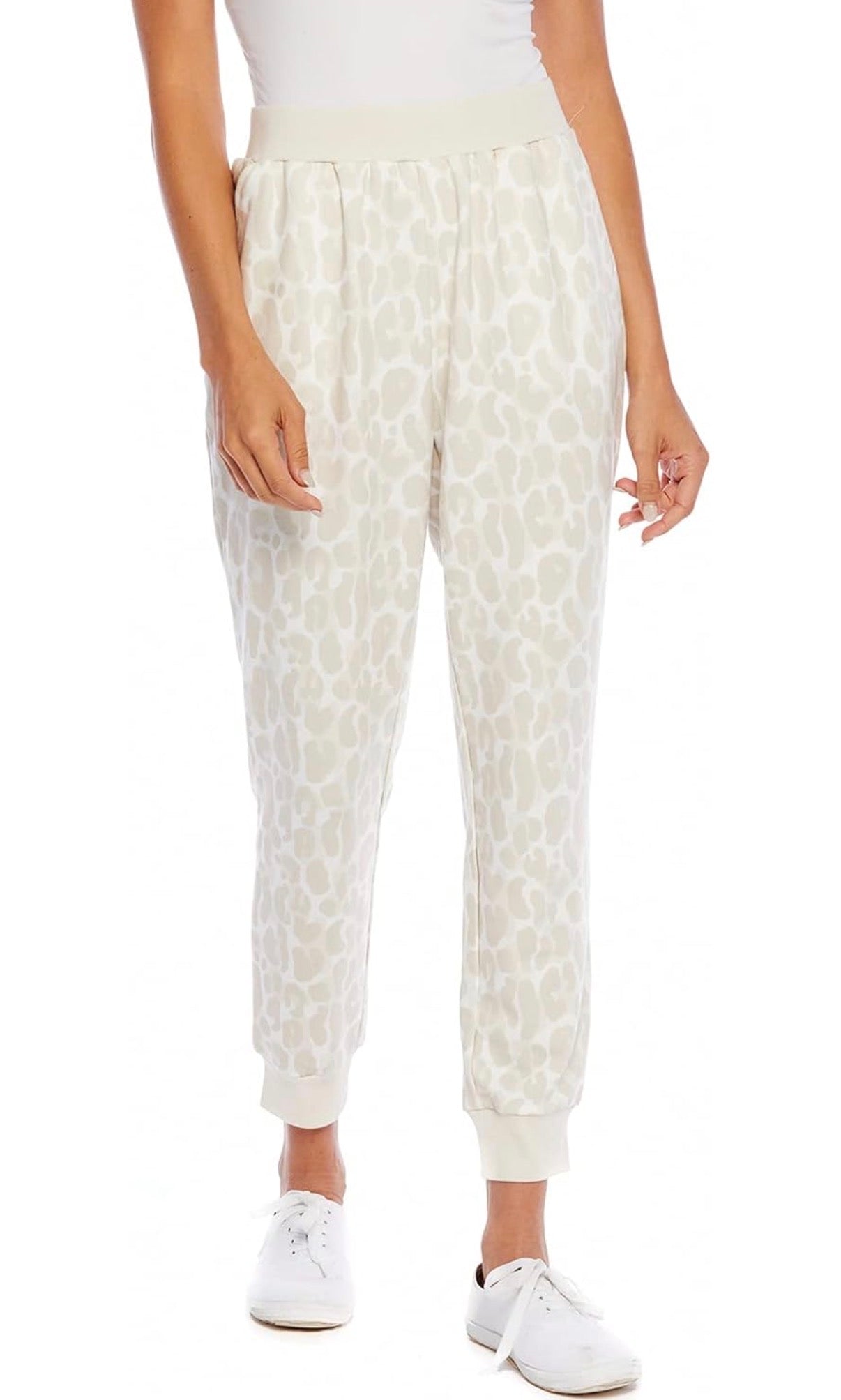 Kingston Jogger Pants in Taupe Leopard