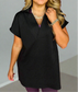 Textured Collared Tunic Top
