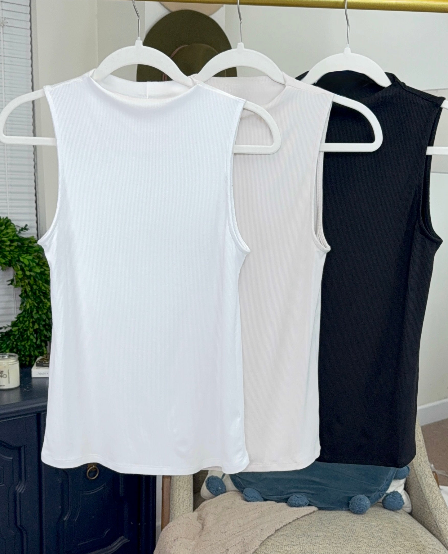 ✨RESTOCK✨ **MORE COLORS** One and Only High Neck Ribbed Tank Top