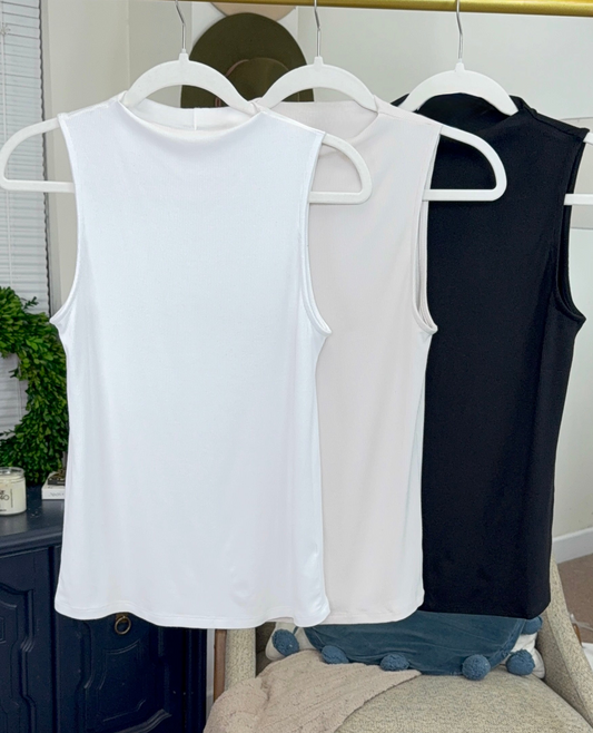 ✨RESTOCK✨ **MORE COLORS** One and Only High Neck Ribbed Tank Top