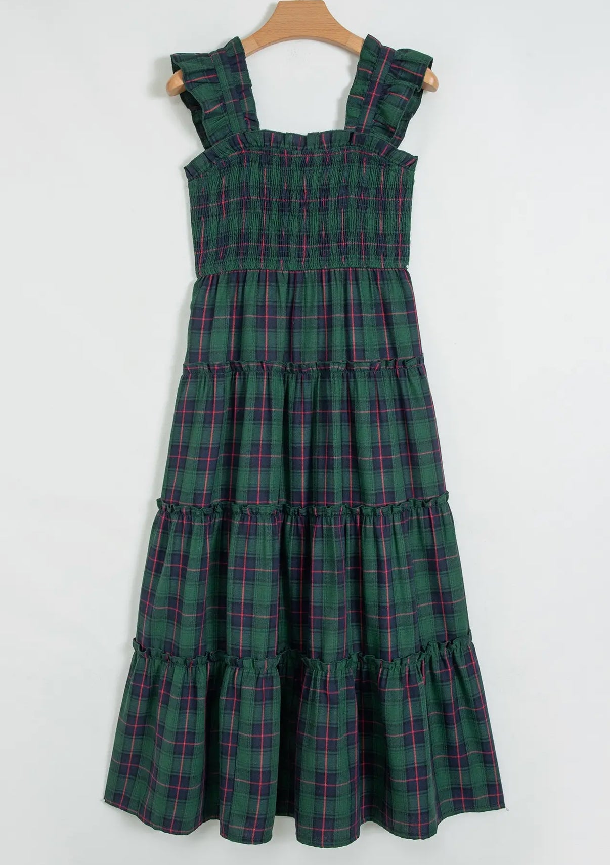 Merry & Plaid Green Tartan Nap Dress