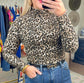 Untamed Leopard Print Mock Neck Top