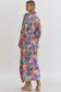 Island Time Print Batwing Dress