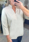 With Distinction Cream Stand Collar Blouse