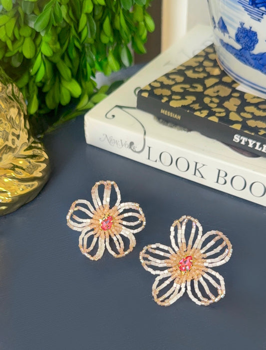 Best Buds Beaded Flower Earrings