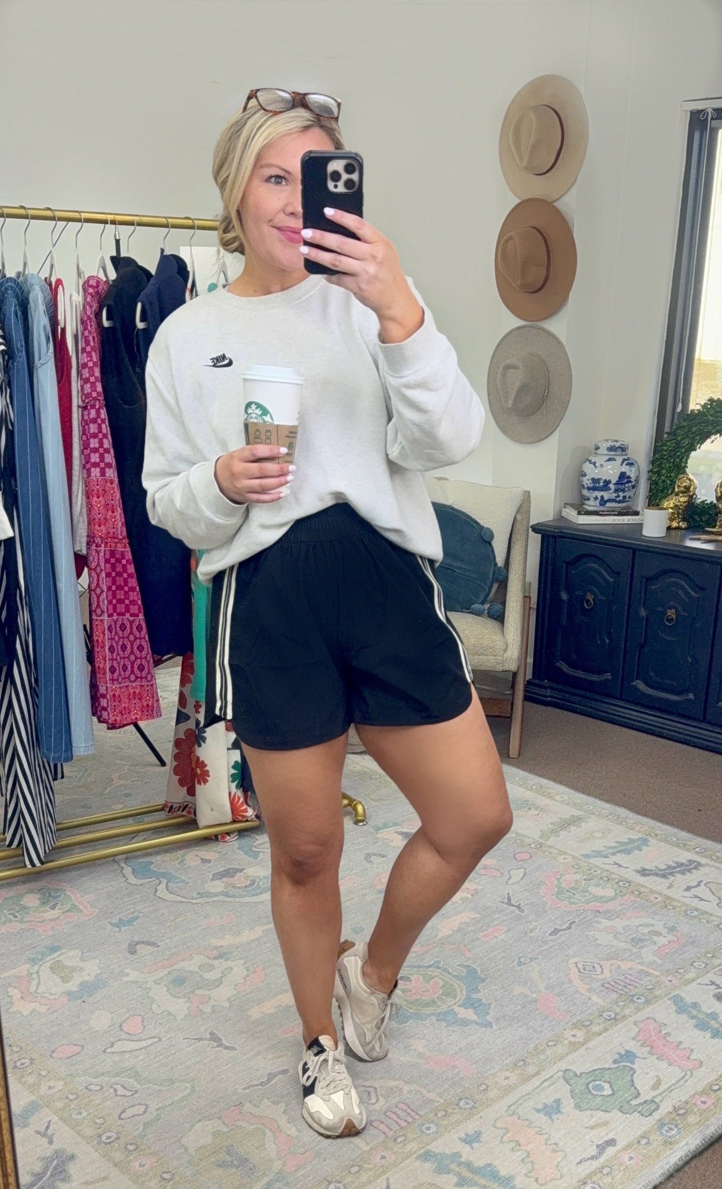 Victory Lap Smock Waist Athletic Shorts