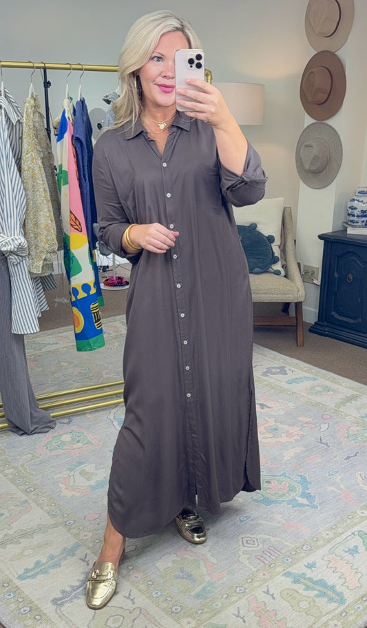 Remember Me Button Down Maxi Dress