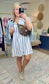 Wonderful Day Stripe Flutter Sleeve Dress