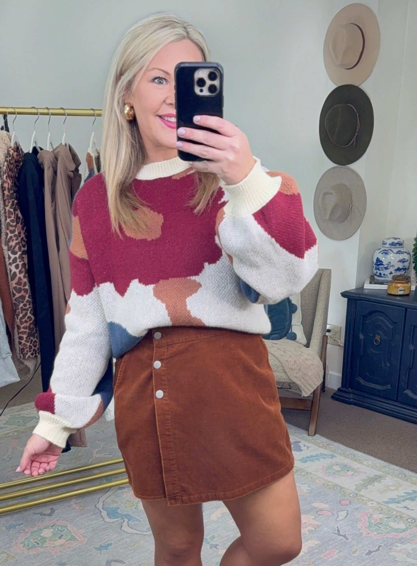 **MORE COLORS** Art of Cozy Abstract Print Sweater
