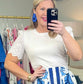 Precious Soul Scalloped Eyelet Sleeve Top