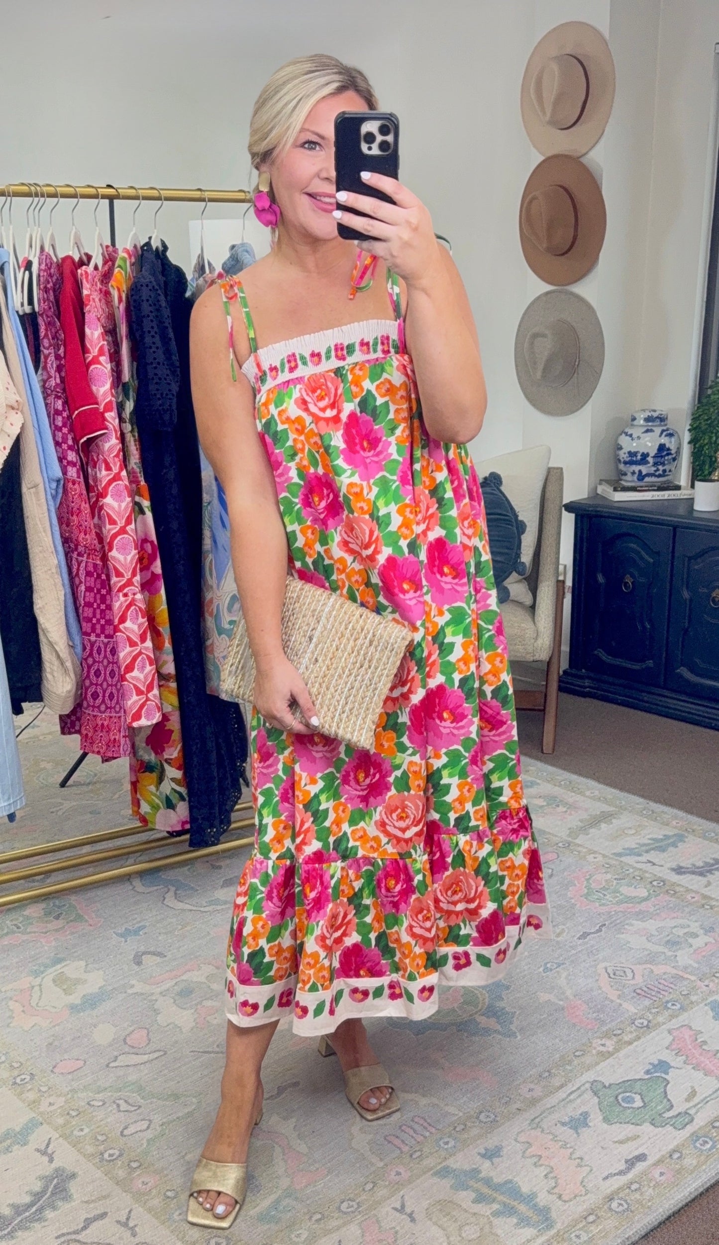 TCEC: Rosie Posie Printed Poplin Midi Dress
