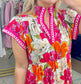 UMGEE: Peony Promenade Floral Print Tiered Midi Dress