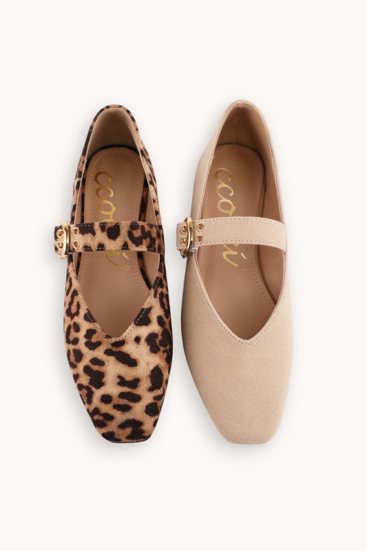 Pointe Perfect Square Toe Mary Jane Flats