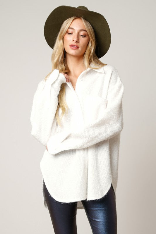 PEACH LOVE: Stargazer Button Down Tunic