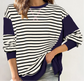 Worth The Stripe Oversized Pullover