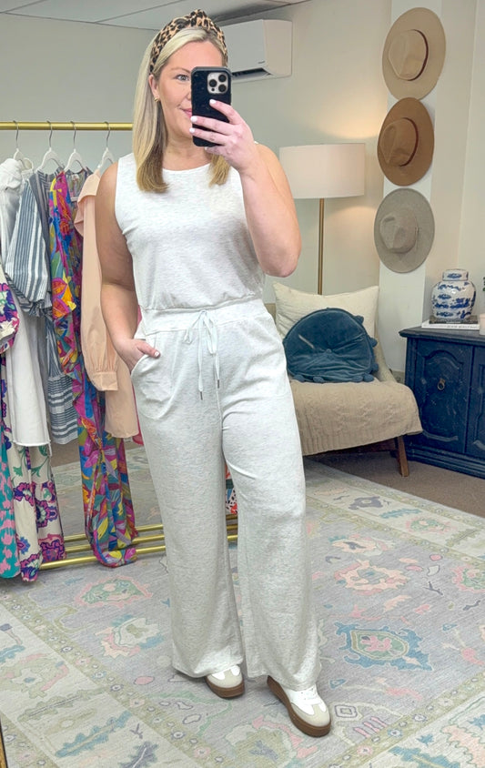 Essentially Yours Wide Leg Athleisure Jumpsuit