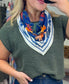 Autumn Affair Floral Print Twill Scarf