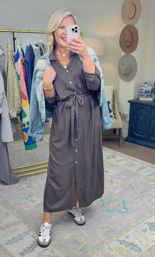 Remember Me Button Down Maxi Dress