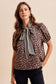 Wildly Appropriate Tie Neck Leopard Blouse
