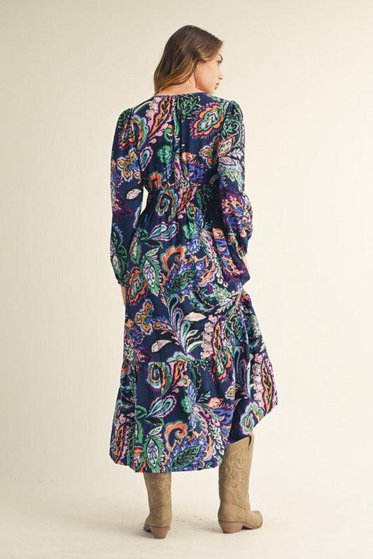 Fairytale Love Print Midi Dress