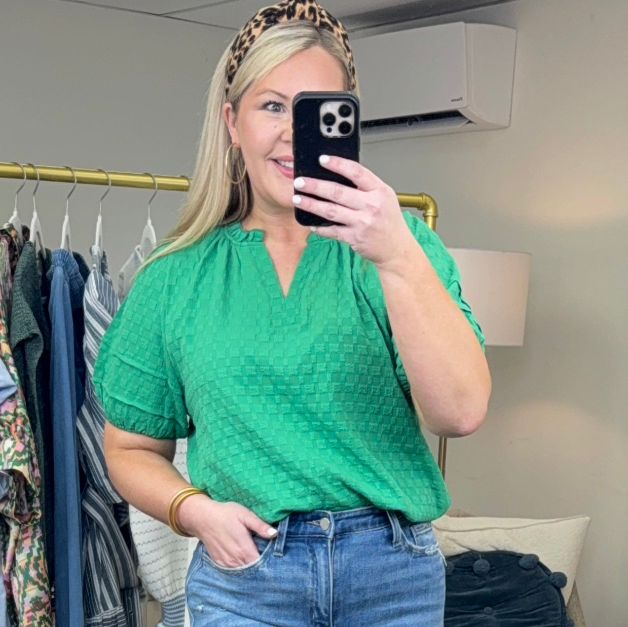 A Fresh Outlook Textured Blouse