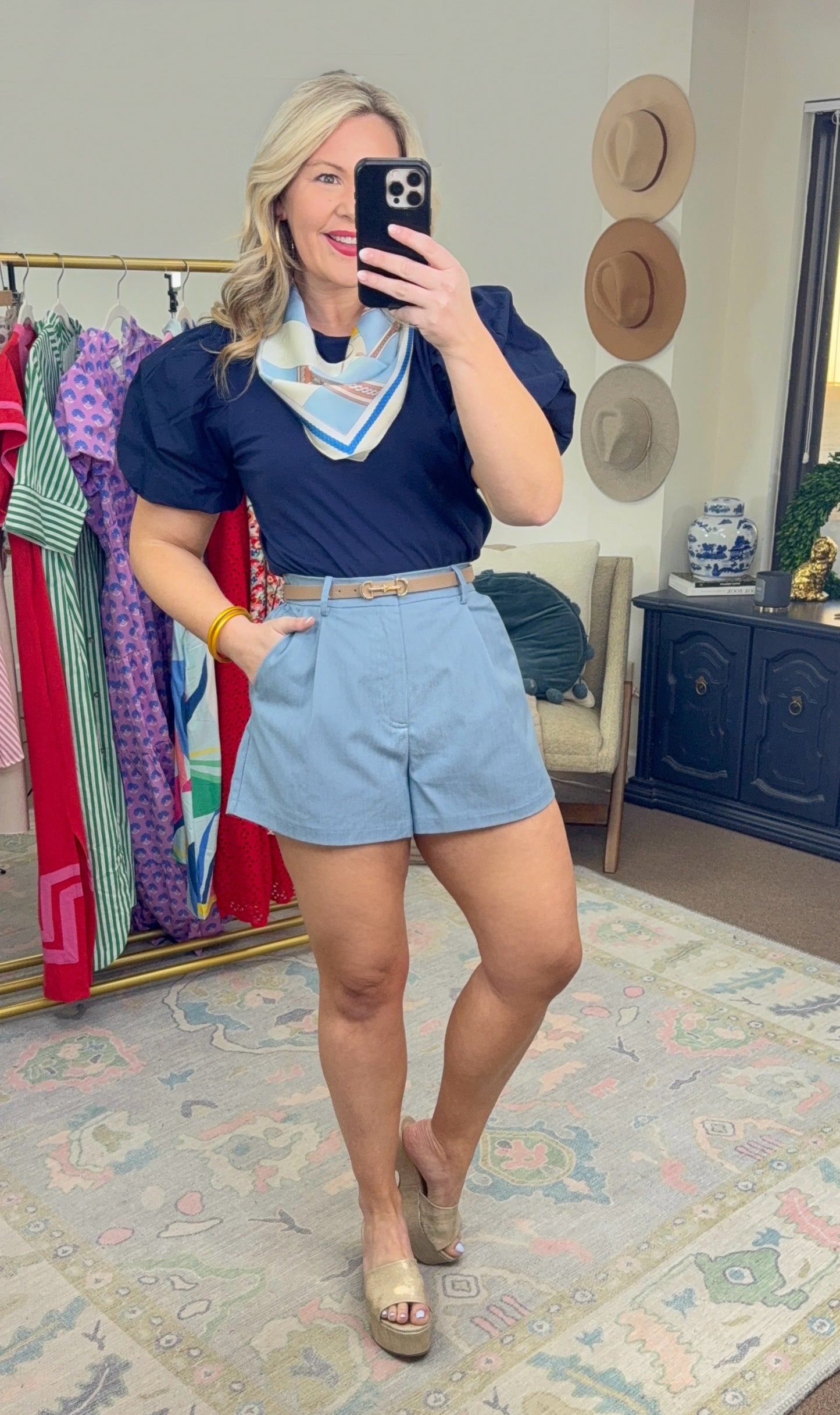 **MORE COLORS** Playfully Put Tailored High Rise Shorts