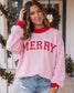 Merry Dot Letter Mock Neck Sweatshirt