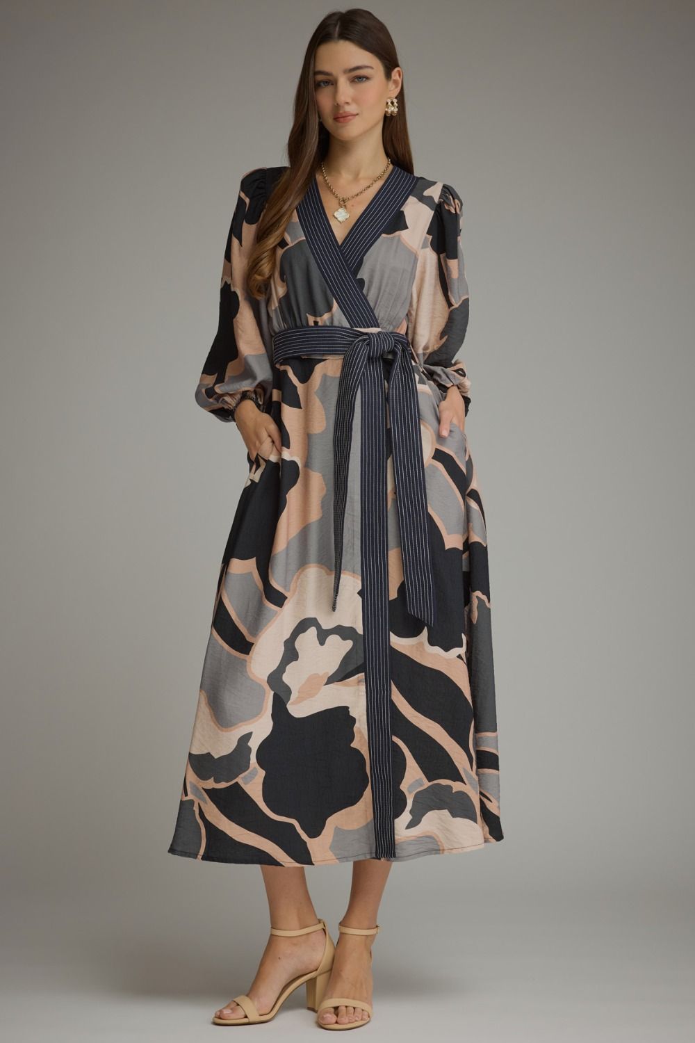 Picasso Perfection Print Midi Dress