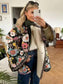 Cozy Blooms Floral Quilted Sherpa Jacket