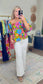 Flower to the People Retro Print Blouse