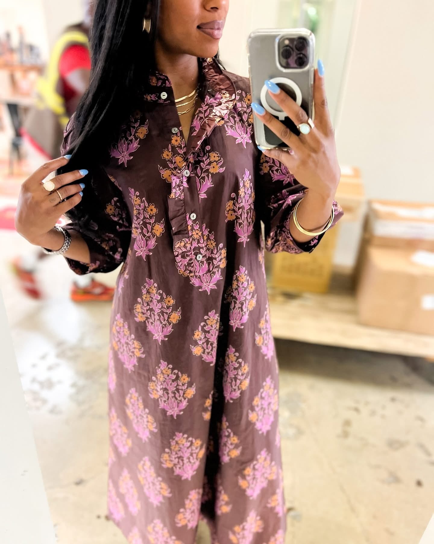 Lighthearted Love Ruffle Midi Dress