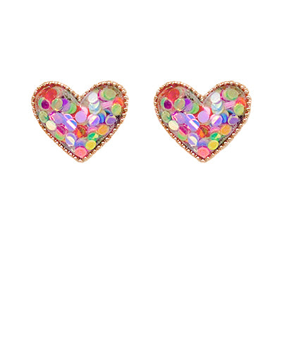 Happy Hearts Confetti Stud Earrings