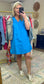 Finer Things Blue Poplin Dress