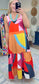 ✨RESTOCK✨ Made for Magic Color Block Ruffle Maxi Dress