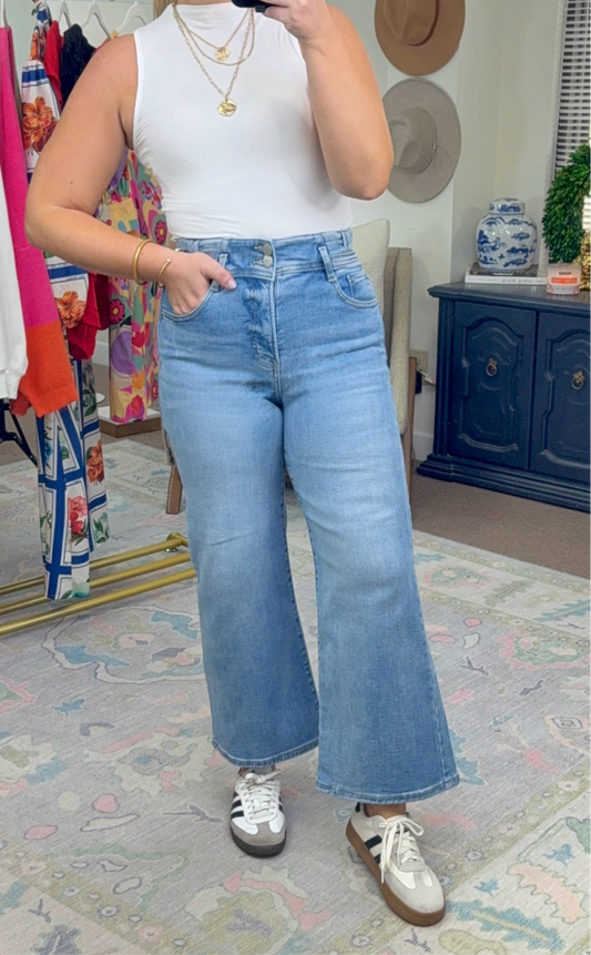 RISEN: Sweet Side High Rise Crop Denim