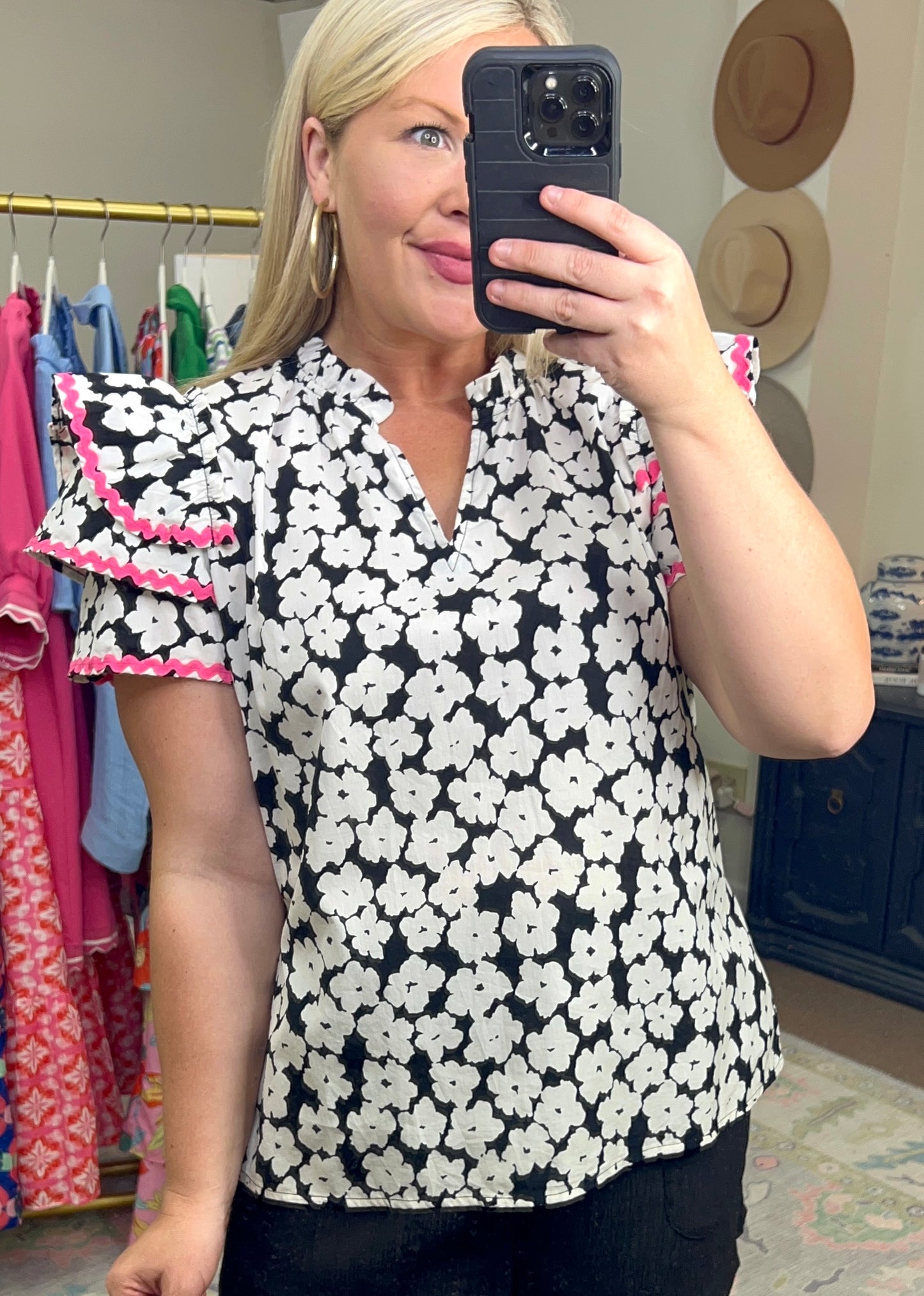 Ric Rac Floral Print Blouse