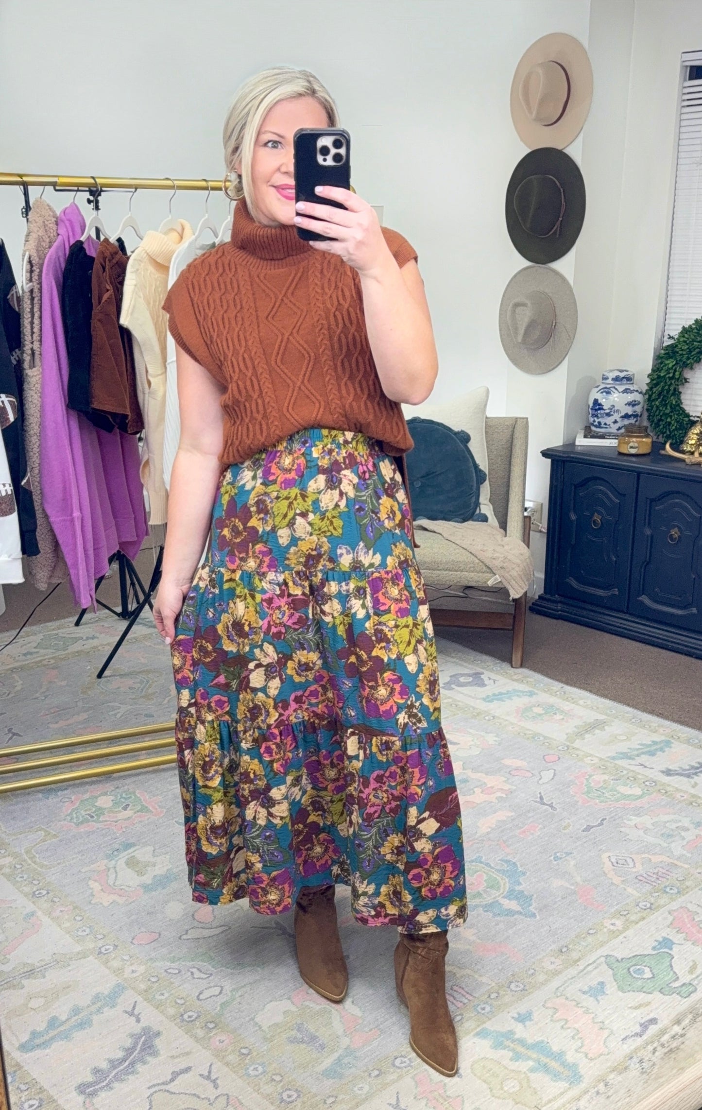 Fleur Real Tiered Maxi Skirt
