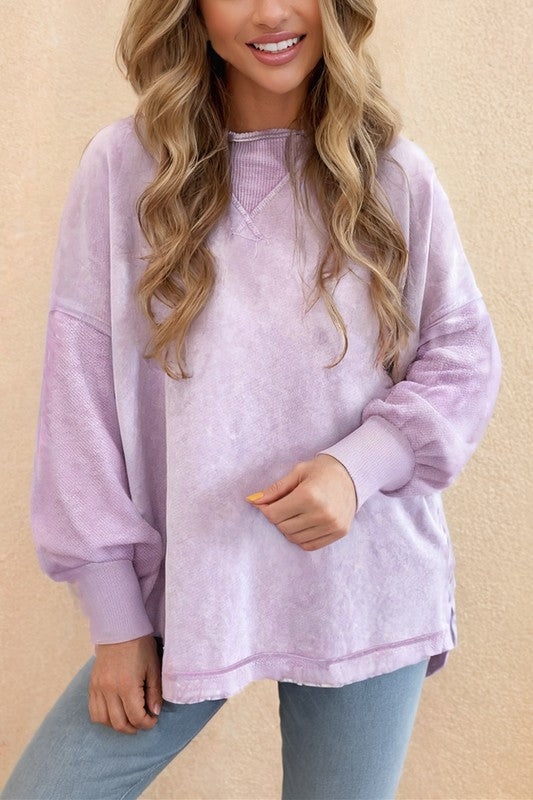 Mineral Wash Pullover Top