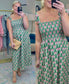 Fields of Grace Floral Print Smocked Dress