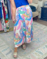 Palms Away Pleated Skirt