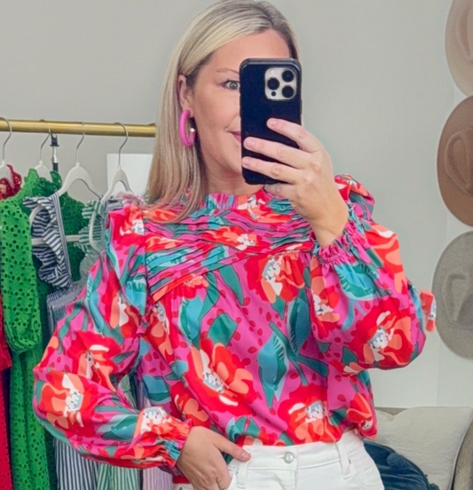 Make a Scene Ruffle Blouse