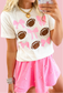 Sweetest Score Football Bow Graphic Tee