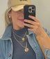 Three Wishes Hammered Pendant Layer Necklace