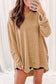 **MORE COLORS** Try Anything Raw Hem Waffle Knit Tunic Top