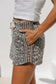 Run Wild Leopard Print Drawstring Shorts