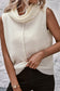 Ivory Cowl Sleeveless Knit Top